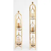 JVmoebel Stehleuchte Laterne Gold Design Doppelglas Industrial Lampe Deko