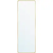 BellaFurn Rechteckiger Spiegel mit Aluminiumrahmen | Hellgold | 160x50 cm