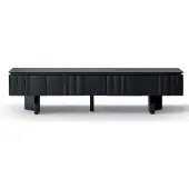 JVmoebel Tv Lowboard Modern Schwarz Elegant Fernsehtisch Sideboard Moebel
