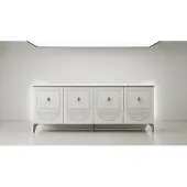 JVmoebel Sideboard Weiß Bequem Modern Geräumig Stilvoll Holz Rechteckig
