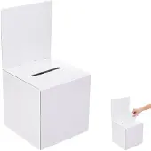 OEM Stimmzettelbox aus Karton, 15,5x15,5x15,5 cm, mit Schlitz