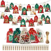 Dripio Adventskalender zum Befüllen, 24 Stoffbeutel, DIY-Set