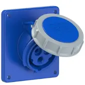 Pce 4132-6tt CEE-Anbausteckdose schräg (92x100mm) 16A 3p 6h IP67 TT 41326tt