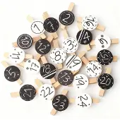 Dahi 2 Sets Adventskalender – Set mit 24 Teilen – Zahlen – Holz – Weihnachten – (natürlich)