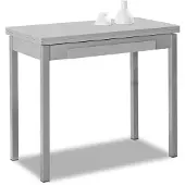 OEM Küchentisch, Metall, Grau, 90x50 cm, Buchform