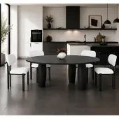 Xl Moebel Gmbh Esszimmer Set Esstisch 4х Stühle Modern Schwarz-Weiß Elegant Robust
