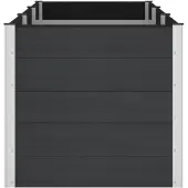 vidaXL Hochbeet Schwarz 300 x 100 x 91 cm WPC und Aluminium