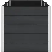 vidaXL Hochbeet Schwarz 250 x 100 x 91 cm WPC und Aluminium