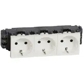 Legrand 278603L Mosaic 3xSchutzkontakt-Steckdose, erhöhter Berührungsschutz Farbe: Ultraweiß