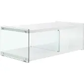 Kendra Home TV-Lowboard Elementary aus gehärtetem Glas und in Grau