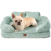 EHEYCIGA Orthopädisches Hundebett 76x51cm Jadegrün mit Nackenstütze