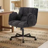 Rolipo Homeoffice-Stuhl, Drehstuhl, Rollen, drehbar, klappbare Armlehnen, 150kg, höhenverstellbar. L3