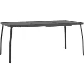 Merkloos Anthrazitfarbene Gartenbank aus Stahl, 165x80x72 cm