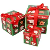 Merkloos Klassische Weihnachtskisten zum Stapeln mit Deckel