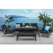 Gardissimo MERIDA Alu Lounge Set Gartenmöbel Sitzgruppe grau