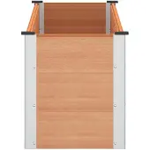 vidaXL Hochbeet Braun 150 x 50 x 54 cm WPC und Aluminium