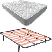 OEM Bett mit Wendematratze (Winter/Sommer) + Lattenrost, 90x190 cm