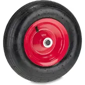 Dripio Schubkarrenrad 3.50-6 mit Schlauch, Stahlfelge, 120 kg, schwarz/rot