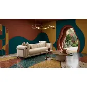 AEA Stilvolles 3 Sitzer Sofa mit Couchtisch Modernes Design Luxus