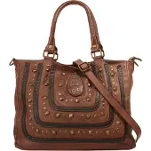 Samantha Look Shopper "Damen echt Leder, Made in Italy", Damen, Gr. B/H/T: 35cm x 25cm x 8cm onesize, braun (cognac), Leder, Taschen Shopper, echt Leder, Made in Italy