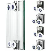 Dripio Duschrollen 25 mm, 4er-Set für 6-8 mm Glas, Edelstahl