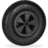 Dripio Kruiwagenwiel 3.50-6, Vollgummi, Kunststofffelge, 100 kg, schwarz