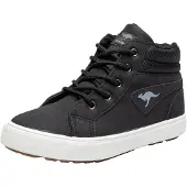 Kangaroos Kavu I High-Top Kinder Sneaker Uni schwarz gefüttert Winterschuhe, Schuhgröße:31 EU