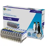 G&G Tinte ersetzt Epson 16XL, T1631, T1632, T1633, T1634, T1636 Kompatibel 10er-Pack Schwarz, Cyan, Magenta, Gelb 15059