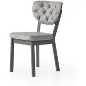 JVmoebel Stuhl Grau Bequem Weich Stoff Modern Elegant Zuverlässig Holz