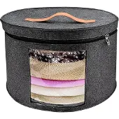 Merkloos Faltbarer Hutkasten mit Deckel – Multifunktionaler Organizer – Dunkelgrau