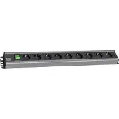 Bachmann 9-fach Steckdosenleiste, 90° - mit Schalter - 2 m
