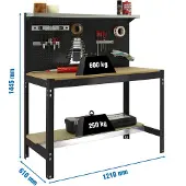 Simon Rack SIMONWORK BT3 1200 ANTRACITE/MADEIRA Metallwerkbank