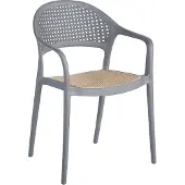 Kondela Gartenstuhl Ladis - grau / beige