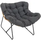 Kondela Gartenstuhl Devner Typ 2 - schwarz / braun / grau
