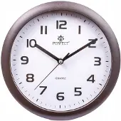 Perfect 7130 Wanduhr Quarz braun 25 cm
