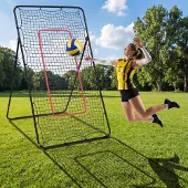 Merkloos Verstellbares Volleyball-Trainingsnetz für Rückwürfe
