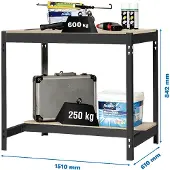Simon Rack Werkbank SIMONWORK BT0 anthrazit 151,0 x 61,0 x 84,2 cm
