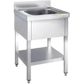 GOLDINOX Edelstahl-Spüle 600x700 mm mit 1 Becken – PREMIUM-Ausführung –