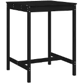 Merkloos Massiver Holztisch für den Garten, schwarz
