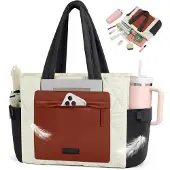 Merkloos Leichte Puffer Tote Bag für Damen mit vielen Fächern