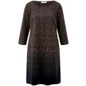 Peter Hahn Jersey-Kleid Rundhals-Ausschnitt blau
