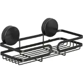 Wenko Duschablage "Static-Loc Plus Pavia", schwarz (schwarz, befestigungsgehäuse: schwarz), B:26cm H:9,7cm T:12cm, ABS-Kunststoff, Stahl, Regale, Duschablage, Badezimmer-Ablage, Befestigen ohne bohren