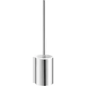 Keuco PLAN Toilettenbürstengarnitur, Metallgehäuse, mit Ersatzbürstenkopf, 14972170200, Farbe: Aluminium silber-eloxiert/schwarz