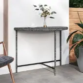 Merkloos Garnituren für den Garten in Grau, Gartentisch aus Poly-Rattan