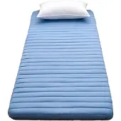 Dripio Futonmatratze 5 cm, weich, 80x190 cm, blau, zusammenrollbar