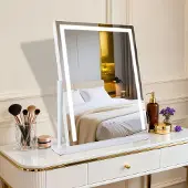 OEM Make-upspiegel mit Licht, 58x52 cm, 3 Farbtemperaturen, 360° drehbar