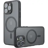 Techsuit – PureFrost MagSafe-Hülle für iPhone 16 Pro Max – mattes Schwarz