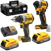 DeWalt Akku-Combo-Set DCK2051E2T 18V mit DCD800, DCF850, 2x 1,7Ah POWERSTACK