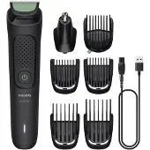 Philips All-in-One Trimmer 3000 Series MG3930/15 7-in-1-Trimmer, Schwarz, 0,5 mm, 1,6 cm, 1 mm, Universal, Gesicht, Kopf, Nase, Ohr
