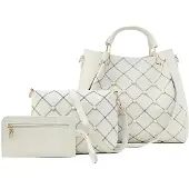 Merkloos Elzusha – Damen-Handtaschen-Set, 3-teilig: Eimer-Tasche, Schultertasche und Telefontasche